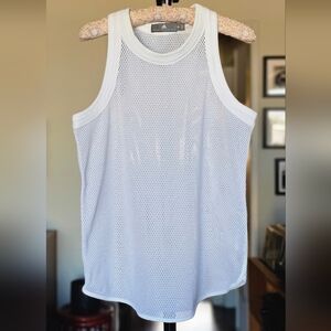 Adidas by Stella McCartney White Mesh Sports Tank